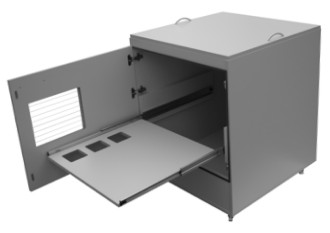 Beheizbarer Druckerschrank für Etikettendrucker „Etitherm“-530 x 710 x 860 mm - Etitherm 